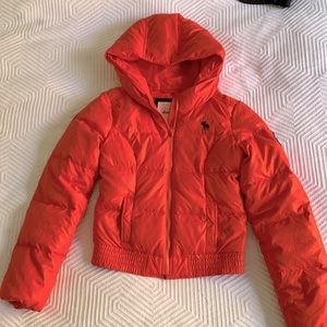 Abercrombie Kids Down Hooded Puffer Jacket EUC size L